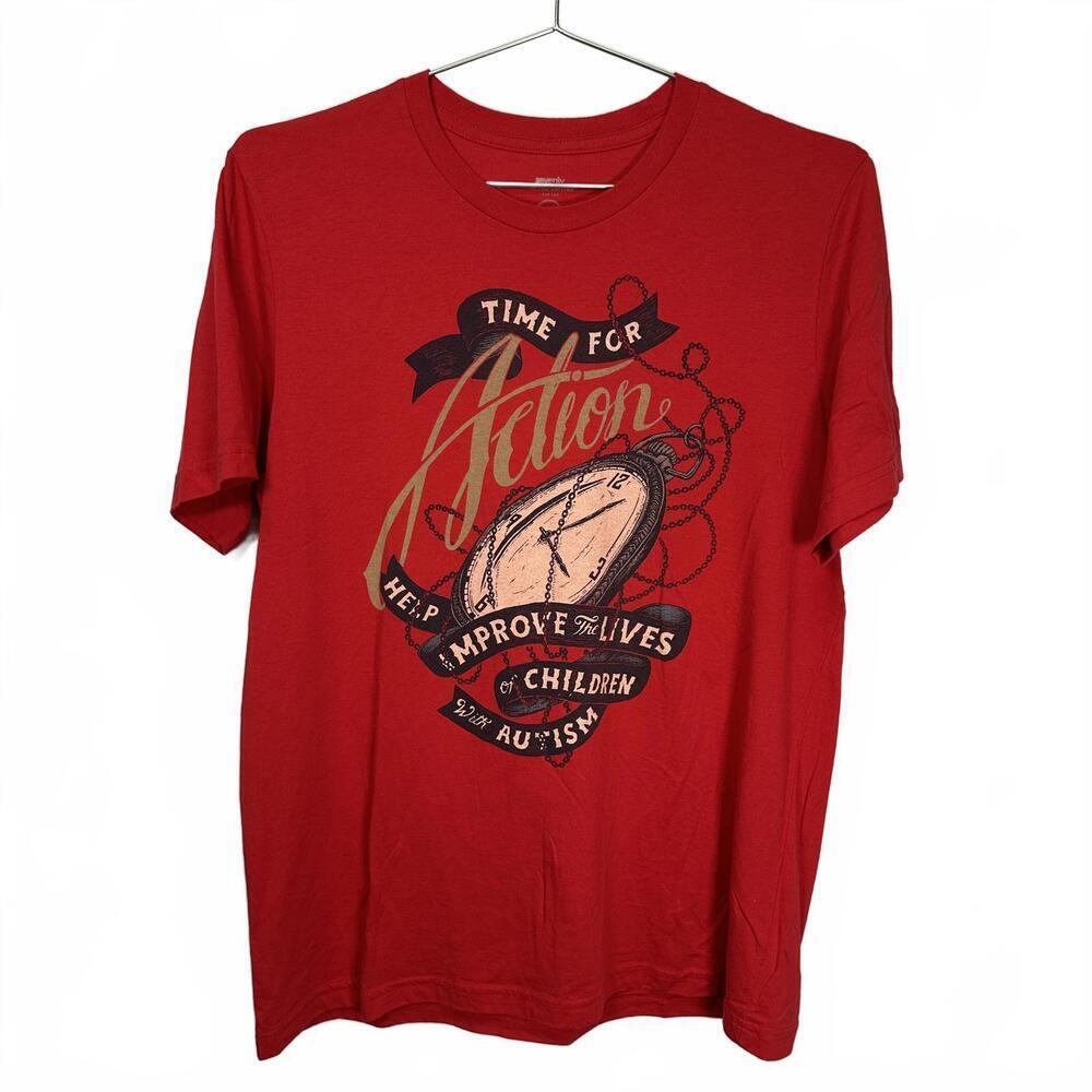 2000s Sevenly Red Graphic T-shirt Autism Awareness Large